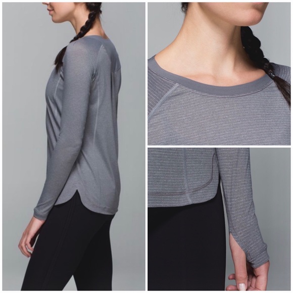 SOLD! Lululemon Turn It Up Long Sleeve 8 Slate - Picture 2 of 7